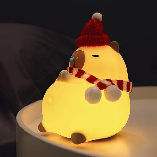 Euakee Capybara Nachtlicht, Nachtlicht für Kinder LED Lampe mit Dimmbarkeit und Timer, tragbare wiederaufladbare Kinderzimmer Nachttisch Schlafzimmer Tischdekoration Geburtstag für Kinder