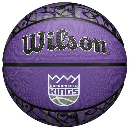 WILSON NBA Team Graffiti Basketball – Sacramento Kings, Größe 17,8–74,9 cm