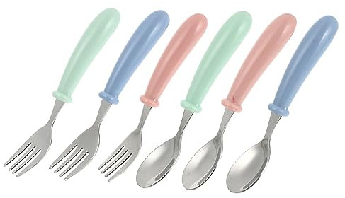 Beatifufu 18 Pcs Cuillère Et Fourchette Enfant Inox Vaisselle Pour Enfants Ustensiles Pour Bébé Cuillère à Riz Pour Bébé Couverts Pour Enfants Couverts Bébé Acier Inoxydable 304