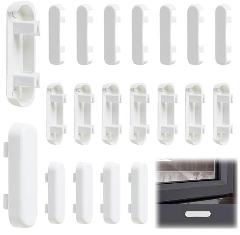 Lot de 20 bouchons de drainage de fenêtre en UPVC - Capuchons de rechange pour trous de drainage de fenêtre en UPVC (blanc)