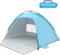Tenda da Spiaggia Portatile per 3-4 Persone, Leggera Tenda Sole Spiaggia, Protezione Solare UPF 50+ Tenda Parasole da Spiaggia, Facile da Montare e da Trasportare Tende Mare Spiaggia