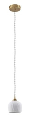 Lindby Pendelleuchte Nolane (Modern) in Weiß aus Keramik (1 flammig, E14) - Deckenlampe Esstischlampe Hängelampe Hängeleuchte Wohnzimmerleuchte