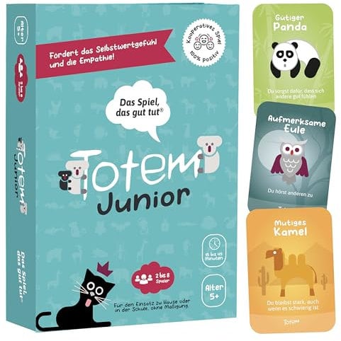 Totem Junior Kartenspiel für Kinder – Therapiespiel ab 5 Jahren für Selbstbewusstsein & Empathie, Familienspiel & Klassenspiel, Pädagogisches Gesellschaftsspiel (Junior Edition Deutsch)