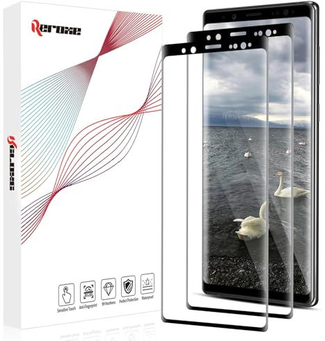 REROXE 2 Stück Schutzfolie für Panzerglas für Samsung Galaxy Note 9, Full Screen Ultra-Klar Keine Blasen Anti-Schmutz Samsung Note 9 Glasfolie, Einfache Installation Hohe Empfindlichkeit Schutzglas