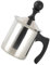 Mikikit Espumador de Leche Manual Inoxidable Bomba Taza Espumadora para Latte Mango Ergonómico Compacto y Portátil para Café sin Electricidad