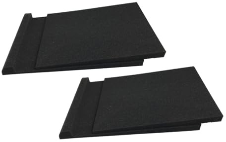 2pcs Speaker Isolation Pad for Speaker and Subwoofer Pu Black | Stable Support, Easy Installation, Reduces Noise and Vibrations, Acoustic Treatment Accessory for Studio Setup