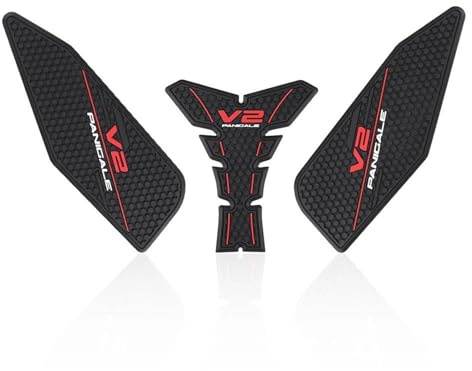 Moto Serbatoio Adesivo Adesivo Per Serbatoio Carburante Per Ducati Panigale V2 V2S S 2025, Protezione Laterale, Adesivi Decorativi Paraserbatoio Protezione(Nero 1)
