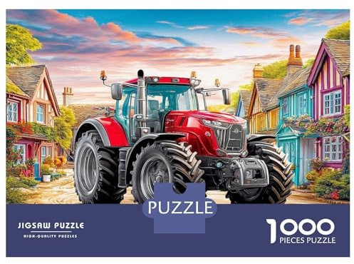 Landleben Traktor Szene Puzzle 1000 Teile Lebendige Landleben Illustration Premium Edition, Perfekt Für Sammler 70x50cm/1000pcs