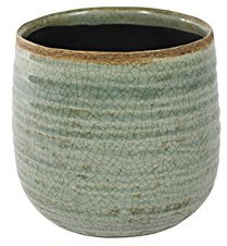 Ivyline 136327 Como Blumentopf, Minze-Grün, Tiefe 14 cm, Höhe 12 cm