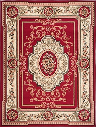 Carpeto Orientteppich Teppich Rot 160 x 230 cm Medaillon Muster Kurzflor Verona Kollektion