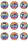 sales-world24 Muffinaufleger Cupcakes Muffins Kindergeburtstag Polizei Polizist P01 (Zuckerpapier, 12 Stück, Rund, Blau-weiß, Kunststoff, Wiederverwendbar, Geburtstag, Party)