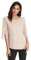 GRACE KARIN Women Casual Airy Lightweight Chiffon Tops 3/4 Sleeves Round Neck T Shirt for Spring Summer Beige M