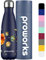 Proworks Edelstahl Trinkflasche | 24 Std. Kalt und 12 Std. Heiß - Vakuum Wasserflasche - Isolierflasche für Sport, Laufen, Fahrrad, Yoga und Camping - 1L - Mitternachtsblaue Planeten