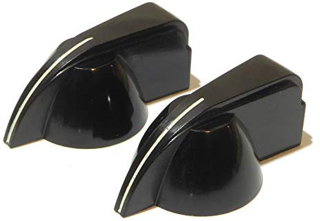 Vintage chicken head guitar/amplifier knobs 2x black Bakelite
