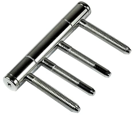 SN-TEC Standard Türband Set 3-teilig für Holztüren mit Holzzargen, Rolle 15mm, Stift 8mm (10 Stück, Silber hell vernickelt)