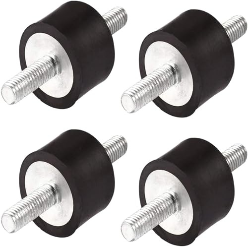 4 Pezzi Supporti in Gomma M8x23 Anti Vibration Silentblock, Isolatore Fairedear Supporti per Isolamento Vibrazioni Ammortizzatore Supporto in Gomma Bobine per Auto Barca 30 * 20, Black