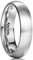 King Will Silver Domed BASIC 5MM Titanium Ring Wedding Ring For Men Women Couple Ring Brushed/Matte Comfort Fit 13