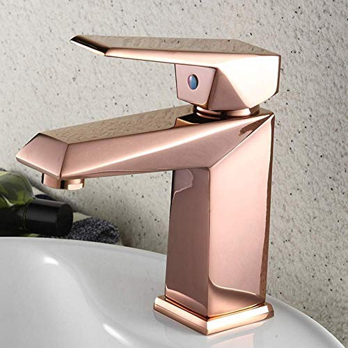 Modern Sell Like Hot Cakes Wasserhähne Badarmatur Roségold Wasserhahn Waschtischarmaturen Exquisiter Heiß- und Kaltwasserhahn mit Schlauch good