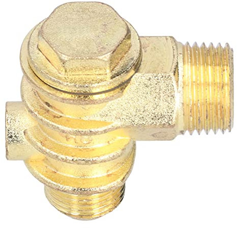 Clapet Anti-retour de Compresseur D'air, Clapet Anti-retour de Compresseur D'air en Alliage de Zinc à 3 Voies, G1/2 G3/4 M10 Filetage Mâle Clapet Anti-retour Pièces de Rechange Outil de Connecteur