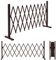 Alu Absperrgitter HWC-K56, Scherengitter Schutzgitter Zaun, ausziehbar schwenkbar Stahl 103x36-265x31cm, braun