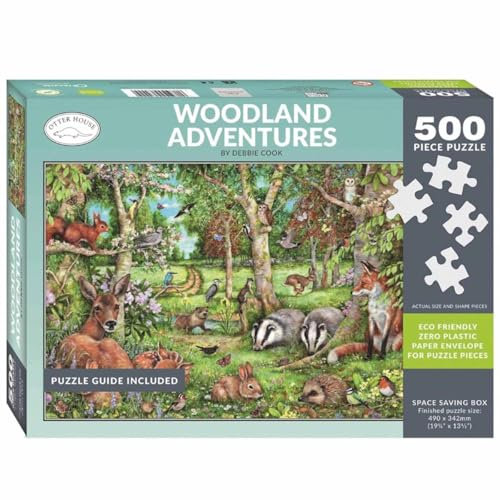 Otter House Puzzle Geschenk 500 Teile - Abenteuer im Wald