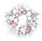 JUOPZKENN Pink Christmas Wreath, Artificial Pink Peony Hydrangea Wreath With Balls, Floral Garland Welcome Door Wreath, Faux Pink Flowers Wreaths for Christmas Party Wedding Decoration(#1)