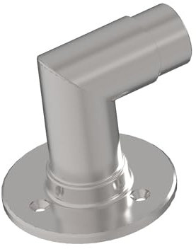 Sellon24® Pfostenhalter V2A Edelstahl Wandanker Geländer Pfosten 42,4 Rohrhalter Wandhalter eckig scharf Handlaufhalter Geländer Eckbogen 90Grad Rohrhalterung Flansch gebogen Edelstahlrohr Rundrohr