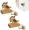 Türklopfer, Holzspecht-Türklopfer Specht Vogel-Türglockenspiel Antiker Specht Türklopfer Holz Specht-Haustürklingel DIY-Türklopfer aus Holz für Haustür (2pcs)