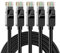 JARNHNG Cable Ethernet de Clase 6 0.5m, Cable de Lnternet de Alta Velocidad Lnterior/Exterior de 10 Gbps, Saltador Lan RJ45 Negro, Adecuado Para Juegos, Computadoras, Routers, cable de red Ethernet