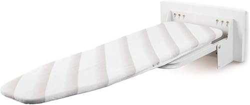 mosegor Asse da stiro a parete, 95 x 33 cm, pieghevole, allungabile, rotazione di 180°, salvaspazio, con rivestimento resistente al calore