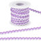 GORGECRAFT 17,5 Yards 8 mm zweifarbiger RIC Rac-Bordüre, biegende Fransen, violett-weiß, Zick-Zack-Wellenbänder, gewebt, geflochtener Stoff für Weihnachten, DIY, Nähen, Basteln, Hochzeitskleid,