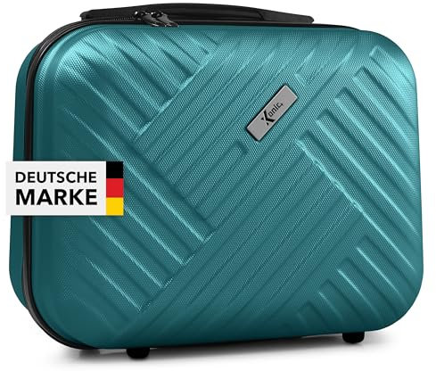 Xonic® Design Kosmetikkoffer aus ABS Hartschale – Robustes Beautycase als Handgepäck - Kosmetiktasche für Reisen – leicht & stabil (Seegrün)
