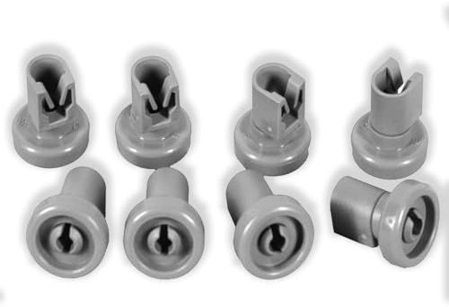 8 roulettes pour panier supérieur pour lave-vaisselle compatible avec Zanussi, Rex, Electrolux, AEG et autres modèles