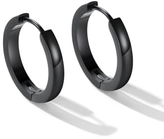 U7 Huggie Creolen für Damen Herren mini Hoop Ohrringe 8/10 / 12/14 /16 mm Chunky kleine Kreolen Edelstahl Ohrschmuck Accessoire