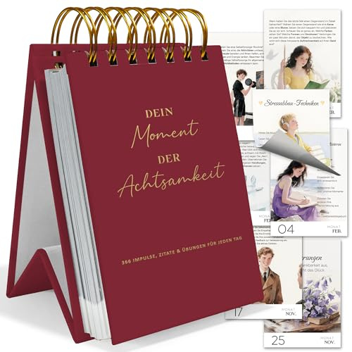 BIROYAL Achtsamkeitskalender 2027 Tischkalender - 366 Tage Achtsamkeit, Spiralbindung, Perfekt als Muttertagsgeschenk für Büro & Zuhause