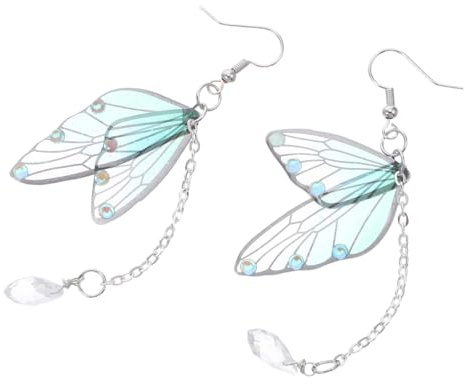 AUTSUPPL Boucles Oreilles Pendantes Strass Élégantes pour Femmes Accessoires pour Cosplay et Fêtes Création DIY avec Crochets Flexibles