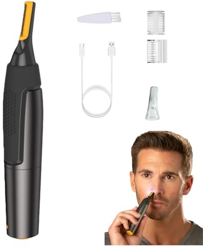 PrimerMan Precision Elektrische Präzisionstrimmer & Rasierer All-in-one – Nasentrimmer und Präzisionstrimmer für Männer, geräuscharmer elektrischer Nasentrimmer