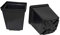 Elixir Gardens « Square Plant Pot Black Recycled Plastic Plant Pots | 11cm x 11cm x 12cm | 25