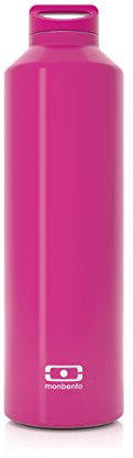monbento - MB Steel Ruby Bouteille isotherme rose 50 cl - Gourde inox garde au chaud/froid - idéale eau, infusions, thé, café