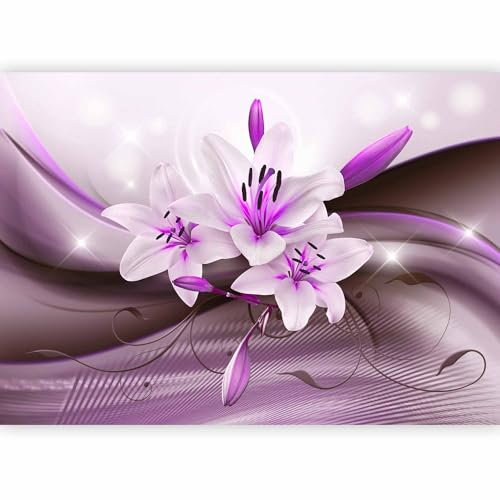 murando - Carta da parati 300x210 cm Fotomurali in TNT Murale alla moda Decorazione da Muro XXL Poster Gigante Design Carta per Pareti fiori giglio b-A-0250-a-c