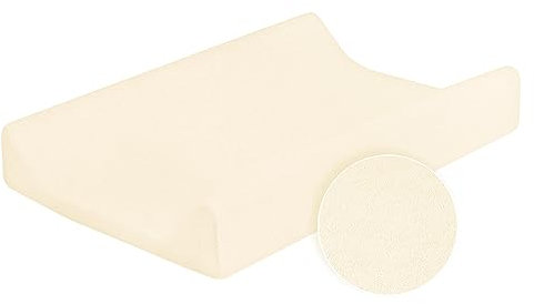 Wickelauflage Terry Abdeckung für 70x50 cm Windelwechsler mit angehoben Kanten - Creme