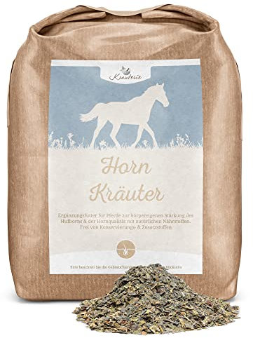 Krauterie Horn Kräuter für Pferde in Spitzenqualität (1000 g) - Artgerechtes Ergänzungsfutter aus Pferdekräutern, frei von künstlichen Zusätzen, melassefrei, getreidefrei, zuckerfrei