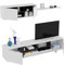 Habitdesign Mueble de Salon Moderno, Modulos Comedor, Modelo Belus, Acabado en Blanco Brillo y Gris Antracita, Medidas: 200 cm (Ancho) x 41 cm (Fondo) x 46 cm (Alto)