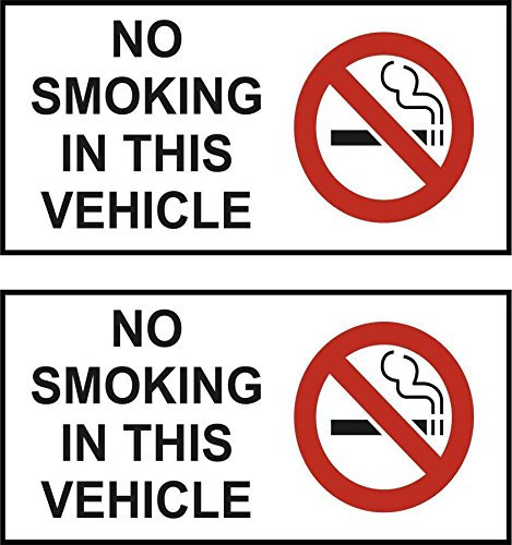 Akachafactory Rauchen Verboten Nicht Aufkleber Sticker no Smoking in This Vehicle Bus, Taxi