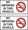 Akachafactory Rauchen Verboten Nicht Aufkleber Sticker no Smoking in This Vehicle Bus, Taxi