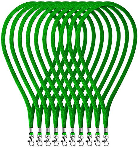 Fushing 100pcs 45cm Nackenband Schlüsselband mit Swivel Schließe für ID-Karten, Abzeichen, Schlüssel, Mitarbeiter, Besucher, usw