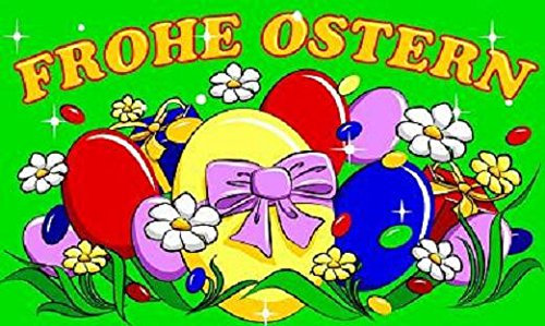 U24 Flagge Fahne Frohe Ostern Ostereier 90 x 150 cm