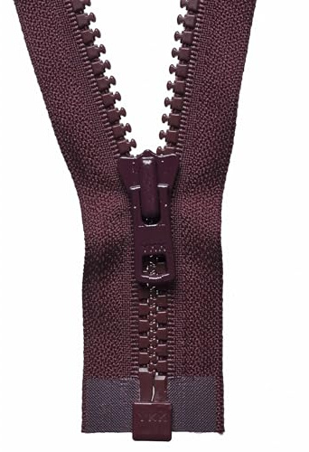 YKK Open Ended Zip, Red, 56 cm Length