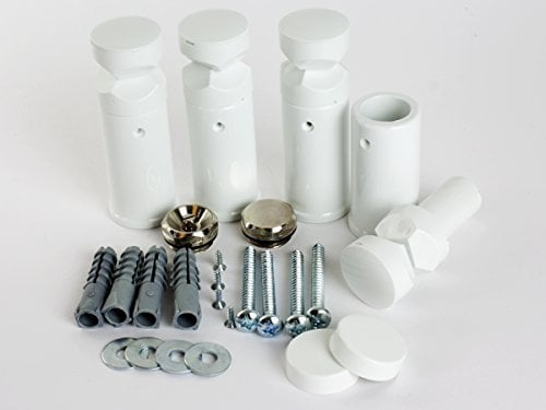 companyblue Brackets for Heated Towel Rail Radiators White Universal Curved or Flat