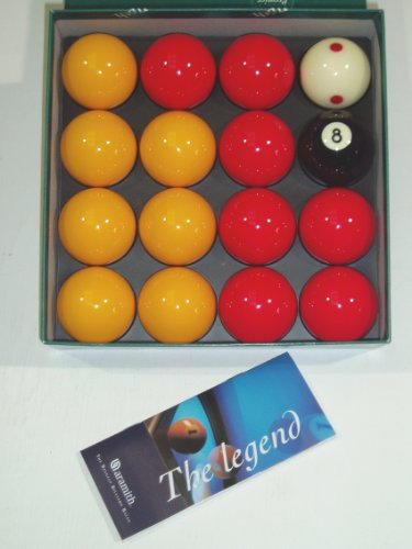 Aramith Premier Red-Yellow 2 Pool Balls with 1 7/8 Pro Cup Cue Ball
